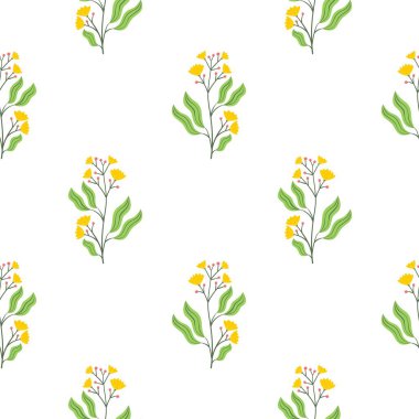 Çiçeksiz vektör desenli illüstrasyon çiçek arkaplanı