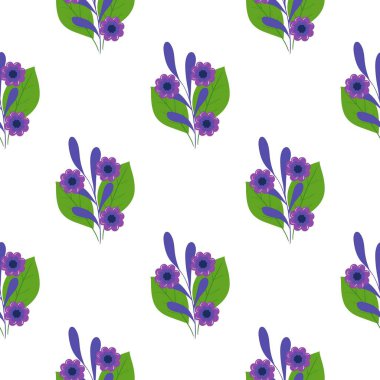 Çiçeksiz vektör desenli illüstrasyon çiçek arkaplanı