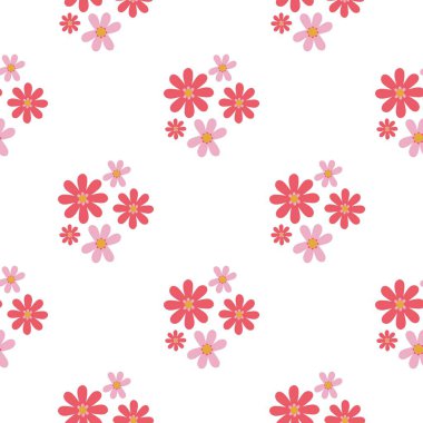 Çiçeksiz vektör desenli illüstrasyon çiçek arkaplanı