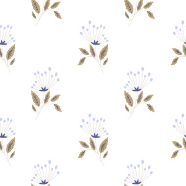 Çiçeksiz vektör desenli illüstrasyon çiçek arkaplanı