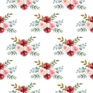 Çiçeksiz vektör desenli illüstrasyon çiçek arkaplanı