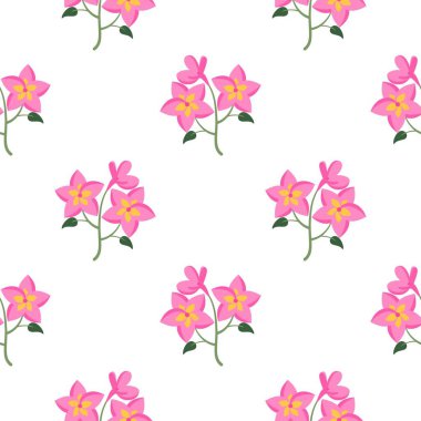 Çiçek arkaplanlı, soyut, kusursuz botanik deseni. Parlak çiçekler ve yeşil yapraklarla kusursuz çiçek deseni.