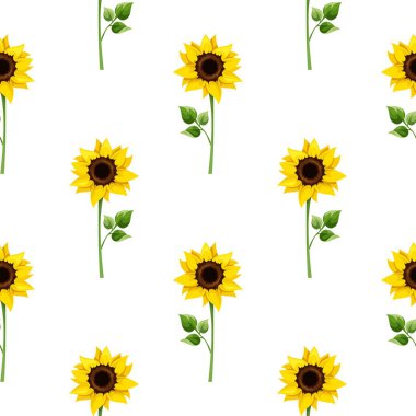 Çiçeksiz vektör desenli illüstrasyon çiçek arkaplanı