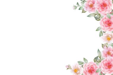 düğün, doğum günü, kart, arkaplan, davetiye, duvar kağıdı, çıkartma, dekorasyon için çiçek suluboya çerçevesi.