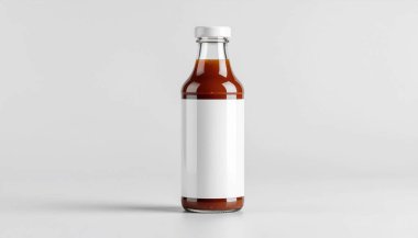 Temiz Arkaplanda Asgari Boş Cam Sosu Modeli