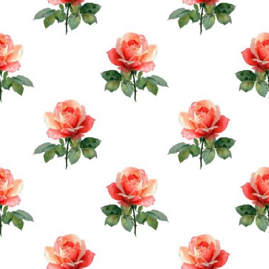 Beyaz arka planda tatlı, pürüzsüz bir çiçek deseni var. Güzellik ürünleri veya diğer ürünler için kusursuz desen.