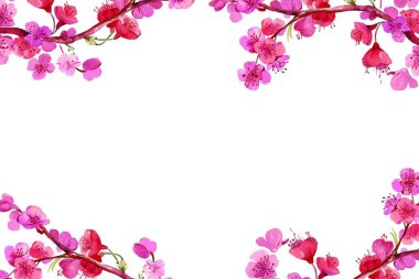 Tasarım için suluboya çiçekler arka plan vektörü.