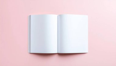 Dergiyi Aç Renkli Arkaplan Üzerine Yayılmış Model