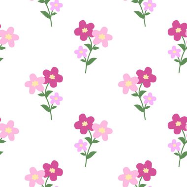 Çiçeksiz vektör desenli illüstrasyon çiçek arkaplanı