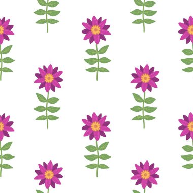 Çiçeksiz vektör desenli illüstrasyon çiçek arkaplanı