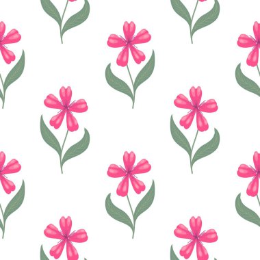 Çiçeksiz vektör desenli illüstrasyon çiçek arkaplanı