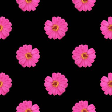 Cesur Siyah Arkaplanda Zarif Çiçek Şablonu