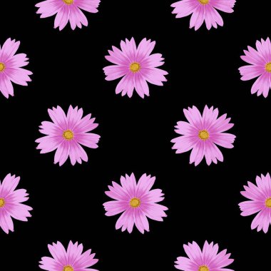 Çiçeksiz vektör desenli illüstrasyon çiçek arkaplanı