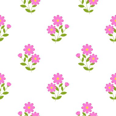 Çiçeksiz vektör desenli illüstrasyon çiçek arkaplanı