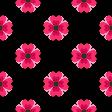 Çiçeksiz vektör desenli illüstrasyon çiçek arkaplanı