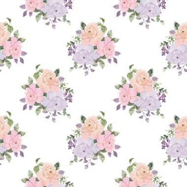 Çiçeksiz vektör desenli illüstrasyon çiçek arkaplanı