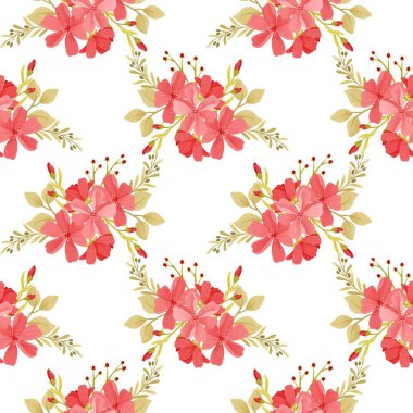 Çiçeksiz vektör desenli illüstrasyon çiçek arkaplanı