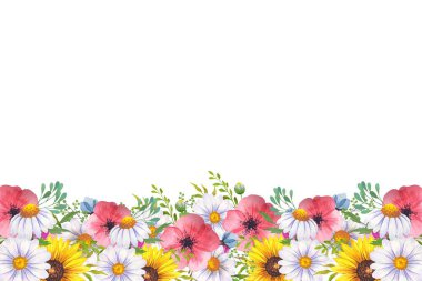 düğün, doğum günü, kart, arkaplan, davetiye, duvar kağıdı, çıkartma, dekorasyon için çiçek suluboya çerçevesi.