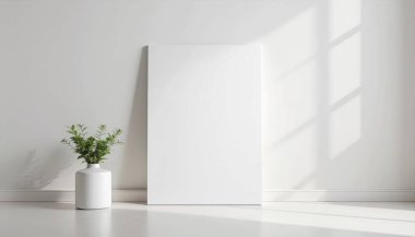 Modern İçten Boş Beyaz Poster Model