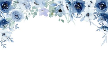 düğün, doğum günü, kart, arkaplan, davetiye, duvar kağıdı, çıkartma, dekorasyon için çiçek suluboya çerçevesi.