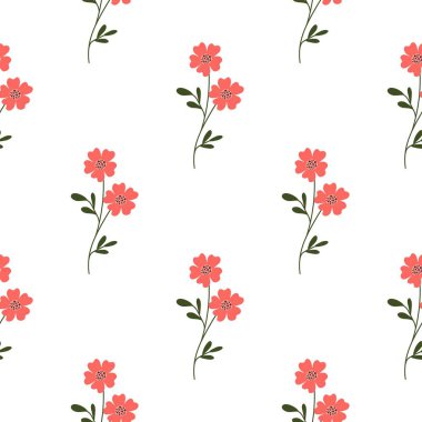 Çiçeksiz vektör desenli illüstrasyon çiçek arkaplanı