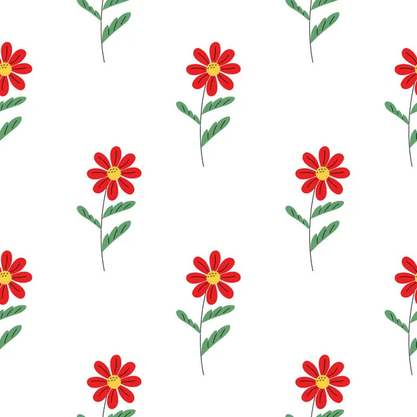 Çiçeksiz vektör desenli illüstrasyon çiçek arkaplanı