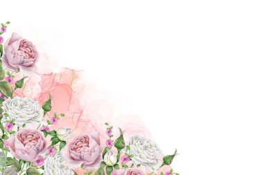 düğün, doğum günü, kart, arkaplan, davetiye, duvar kağıdı, çıkartma, dekorasyon için çiçek suluboya çerçevesi.