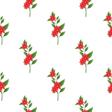 Çiçeksiz vektör desenli illüstrasyon çiçek arkaplanı