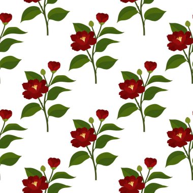 Çiçeksiz vektör desenli illüstrasyon çiçek arkaplanı