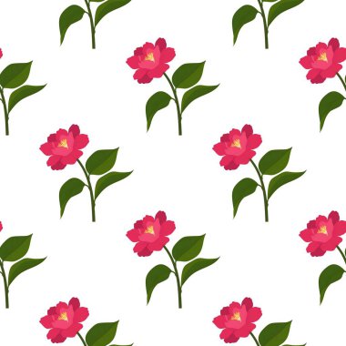 Çiçeksiz vektör desenli illüstrasyon çiçek arkaplanı