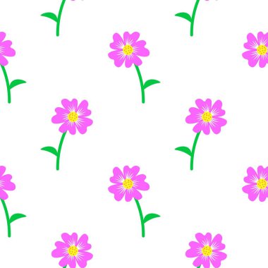 Çiçeksiz vektör desenli illüstrasyon çiçek arkaplanı