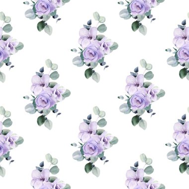 Çiçeksiz vektör desenli illüstrasyon çiçek arkaplanı