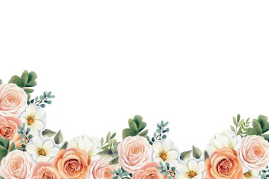 düğün, doğum günü, kart, arkaplan, davetiye, duvar kağıdı, çıkartma, dekorasyon için çiçek suluboya çerçevesi.