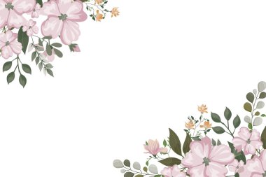 Düğün için çiçek çerçevesi, doğum günü, kart, arkaplan, davet, duvar kağıdı, çıkartma, dekorasyon vs..