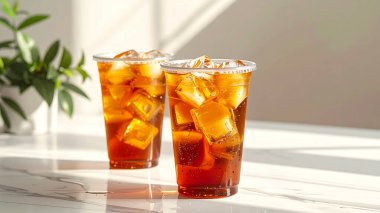 Buzlu Çay Fast Food Minimal İçecek Stili