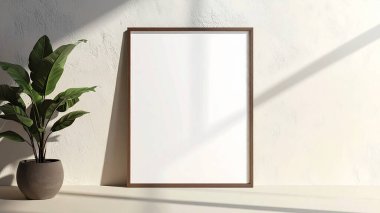 Markalaşma Sunumu için Asgari Arkaplanda Boş Poster Yapılandırması