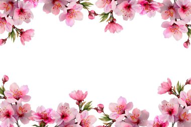 Düğün için güzel çiçek ve yaprak çerçeve, doğum günü, kart, arkaplan, davetiye, duvar kağıdı, çıkartma, dekorasyon vs..