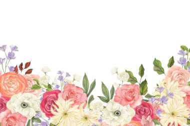 düğün, doğum günü, kart, arkaplan, davetiye, duvar kağıdı, çıkartma, dekorasyon için çiçek suluboya çerçevesi.