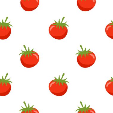 Kırmızı domates vektörü kusursuz desen.