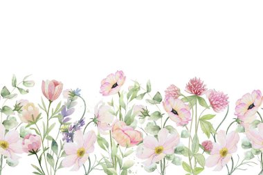 düğün, doğum günü, kart, arkaplan, davetiye, duvar kağıdı, çıkartma, dekorasyon için çiçek suluboya çerçevesi.