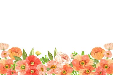 düğün, doğum günü, kart, arkaplan, davetiye, duvar kağıdı, çıkartma, dekorasyon için çiçek suluboya çerçevesi.