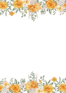 düğün, doğum günü, kart, arkaplan, davetiye, duvar kağıdı, çıkartma, dekorasyon için çiçek suluboya çerçevesi.