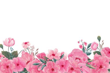 düğün, doğum günü, kart, arkaplan, davetiye, duvar kağıdı, çıkartma, dekorasyon için çiçek suluboya çerçevesi.