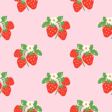 Tatlı çilekli kusursuz desen..