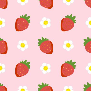 Tatlı çilekli kusursuz desen..