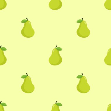 Armutsuz desen. Meyve arkaplanı. Güzel vektör baskısı.