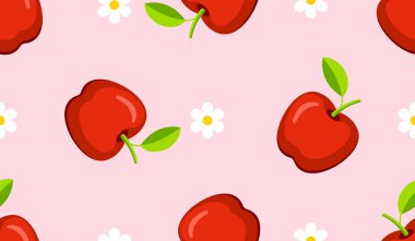 Çizgi film kırmızı elmasız desen