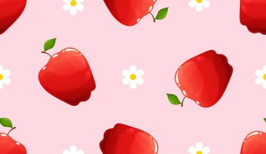 Çizgi film kırmızı elmasız desen