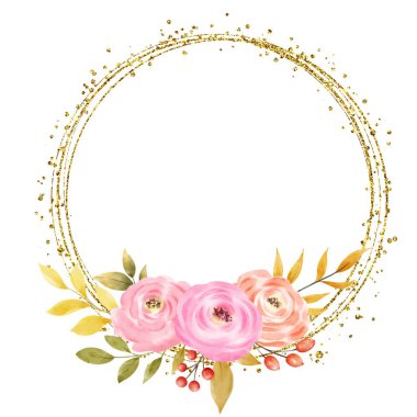 düğün, doğum günü, kart, arkaplan, davetiye, duvar kağıdı, çıkartma, dekorasyon için çiçek suluboya çerçevesi.