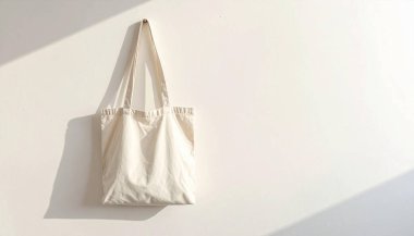 Pamuk Taşıma Çantası Minimum Çevre Markalaştırma Şablonu Tarafsız Arkaplan